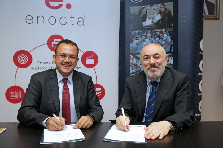 İki kurum arasındaki işbirliği protokol metnini Yaşar Üniversitesi Rektörü Prof.Dr. Cemali Dinçer ile Enocta CEO'su Ahmet Hançer tarafından imzalandı.